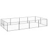 Dog Kennel Silver 86.1 ftÂ¬â‰¤ Steel - Silver