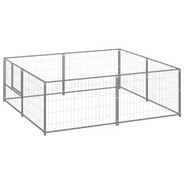 Dog Kennel Silver 43.1 ftÂ¬â‰¤ Steel - Silver