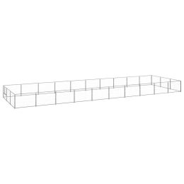 Dog Kennel Silver 322.9 ftÂ¬â‰¤ Steel - Silver