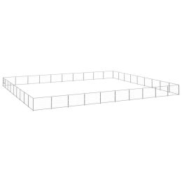 Dog Kennel Silver 968.8 ftÂ¬â‰¤ Steel - Silver