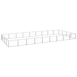 Dog Kennel Silver 387.5 ftÂ¬â‰¤ Steel - Silver