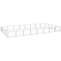 Dog Kennel Silver 344.4 ftÂ¬â‰¤ Steel - Silver