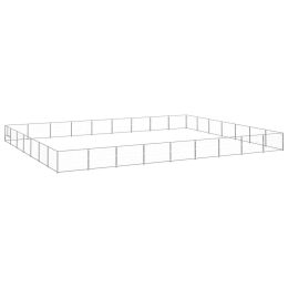 Dog Kennel Silver 678.1 ftÂ¬â‰¤ Steel - Silver