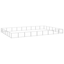 Dog Kennel Silver 581.3 ftÂ¬â‰¤ Steel - Silver