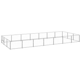 Dog Kennel Silver 266.0 ftÂ¬â‰¤ Steel - Silver