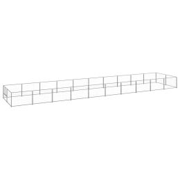 Dog Kennel Silver 215.3 ftÂ¬â‰¤ Steel - Silver