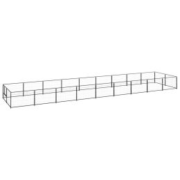 Dog Kennel Black 193.8 ftÂ¬â‰¤ Steel - Black