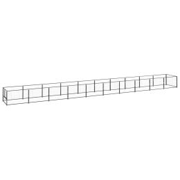 Dog Kennel Black 107.6 ftÂ¬â‰¤ Steel - Black