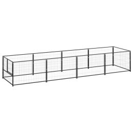 Dog Kennel Black 43.1 ftÂ¬â‰¤ Steel - Black