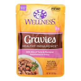 Wellness Pet Products Cat Food - Gravies with Bits of Tuna and Mackerel Smothered In Gravy - Case of 24 - 3 oz. - 1817675