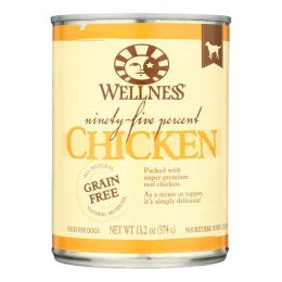 Wellness Dog Canned Food - 95% Chicken - Case of 12 - 13.2 oz. - 0375634