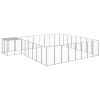 Dog Kennel Silver 221.4 ftÂ¬â‰¤ Steel - Silver