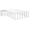 Dog Kennel Silver 169.3 ftÂ¬â‰¤ Steel - Silver