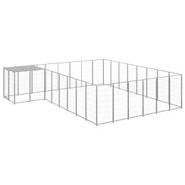 Dog Kennel Silver 169.3 ftÂ¬â‰¤ Steel - Silver