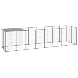 Dog Kennel Silver 52.1 ftÂ¬â‰¤ Steel - Silver
