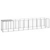 Dog Kennel Silver 65.1 ftÂ¬â‰¤ Steel - Silver