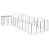 Dog Kennel Silver 143.3 ftÂ¬â‰¤ Steel - Silver