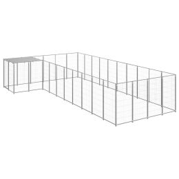 Dog Kennel Silver 143.3 ftÂ¬â‰¤ Steel - Silver