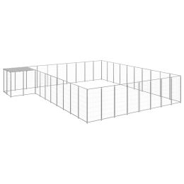 Dog Kennel Silver 273.5 ftÂ¬â‰¤ Steel - Silver