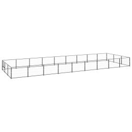 Dog Kennel Black 290.6 ftÂ¬â‰¤ Steel - Black