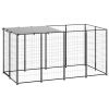 Dog Kennel Black 26 ftÂ¬â‰¤ Steel - Black