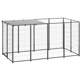 Dog Kennel Black 26 ftÂ¬â‰¤ Steel - Black