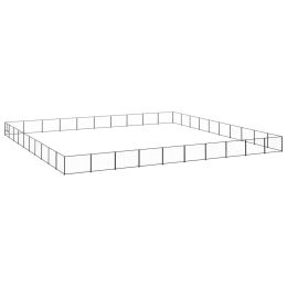 Dog Kennel Black 1076.4 ftÂ¬â‰¤ Steel - Black