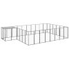 Dog Kennel Black 169.3 ftÂ¬â‰¤ Steel - Black