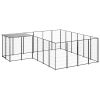 Dog Kennel Black 91.2 ftÂ¬â‰¤ Steel - Black