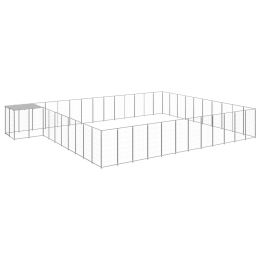 Dog Kennel Silver 403.8 ftÂ¬â‰¤ Steel - Silver
