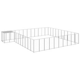 Dog Kennel Silver 338.6 ftÂ¬â‰¤ Steel - Silver