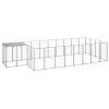 Dog Kennel Silver 117.2 ftÂ¬â‰¤ Steel - Silver