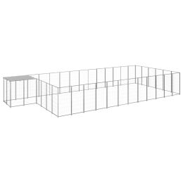 Dog Kennel Silver 247.5 ftÂ¬â‰¤ Steel - Silver