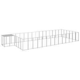 Dog Kennel Silver 286.5 ftÂ¬â‰¤ Steel - Silver