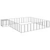 Dog Kennel Black 338.6 ftÂ¬â‰¤ Steel - Black