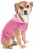 Pet Life Active 'Pull-Rover' Premium 4-Way Stretch Two-Toned Performance Sleeveless Dog T-Shirt Tank Top Hoodie - Pink - Small