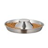 Stainless Steel Non-Slip Rubber Bottom Puppy Dog Bowl Easy to Clean Multi-Dog Feeding Bowl (3.6-4.7 Cup) - Small (2.5Cup)