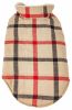 Pet Life 'Allegiance' Classical Plaided Insulated Dog Coat Jacket - Khaki - X-Small