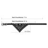 Adjustable Bandana Leather Pet Collar Triangle Scarf - Black - S