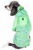 Pet Life Active 'Downward Dog' Heathered Performance 4-Way Stretch Two-Toned Full Body Warm Up Hoodie - Green - X-Large