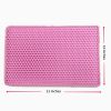 Indoor And Outdoor Easy Clean Double Layer Mats Cat Litter Mat - Pink - EVA