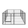 8-Panels High Quality Wholesale Cheap Best Large Indoor Metal Puppy Dog Run Fence / Iron Pet Dog Playpen - Black