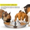 Stainless Steel Non-Slip Rubber Bottom Puppy Dog Bowl Easy to Clean Multi-Dog Feeding Bowl (3.6-4.7 Cup) - Small (2.5Cup)