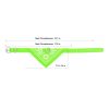 Adjustable Bandana Leather Pet Collar Triangle Scarf - Green - L