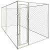 Outdoor Dog Kennel 13'x6.6'x6.6' - Silver