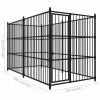 Outdoor Dog Kennel 118.1"x59.1"x72.8" - Black