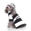 Pet Life Striped Retro Inmate Prisoner Pet Dog Costume Uniform - BLACK / WHITE - Medium