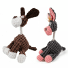Funny Pet Puppy Chew Squeaker Squeaky Plush Sound Toys Clean Teeth Dog Play Toy - Brown - Corduroy