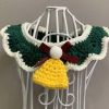 Green Handmade Knitted Pet Necklace Cat Dog Christmas Jingle Bell Collar Pet Cute Collar Charms Crochet Scarf Bib - Default