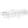 Dog Kennel Black 286.5 ftÂ¬â‰¤ Steel - Black
